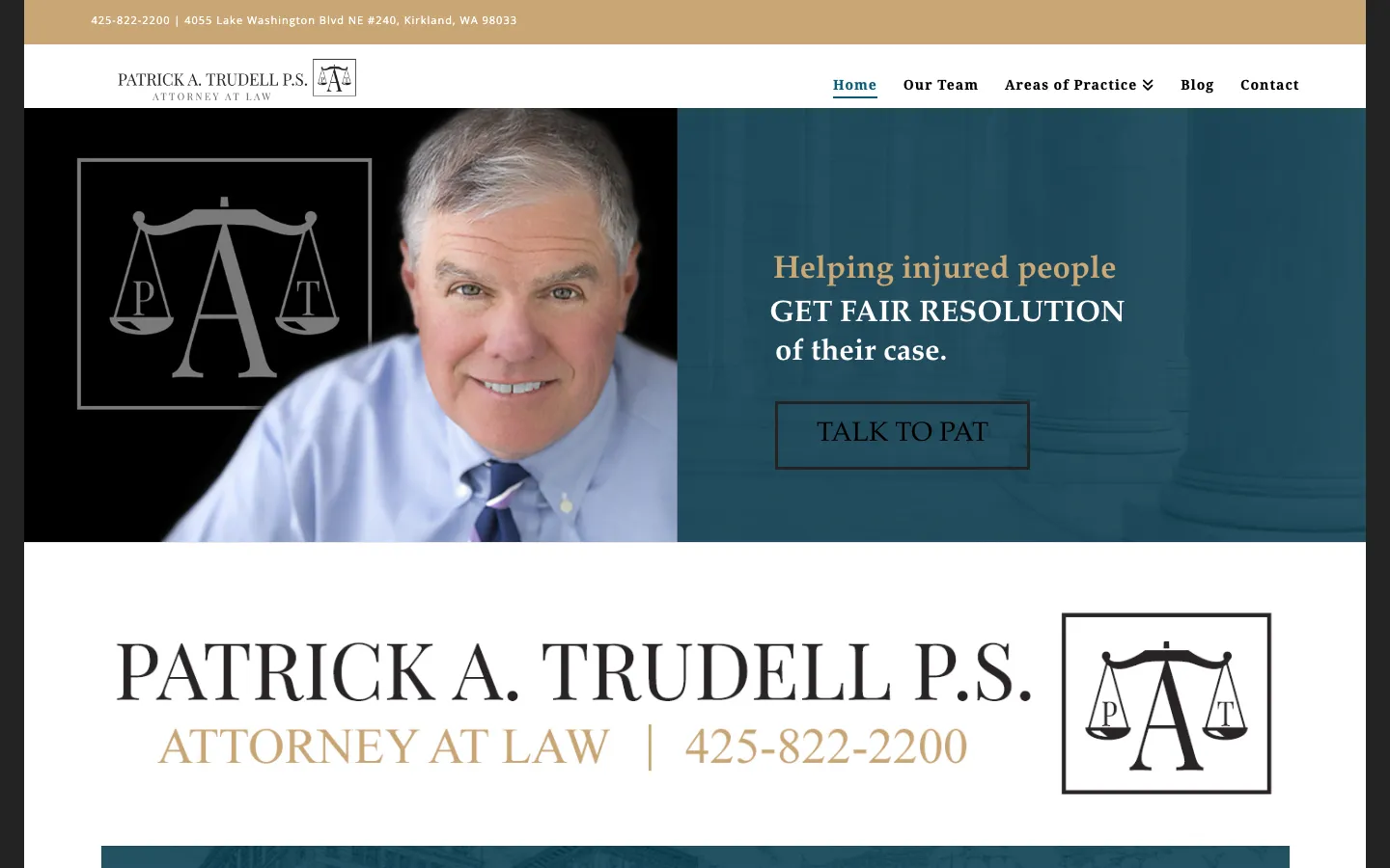 Patrick Trudell, Attorney at Law website