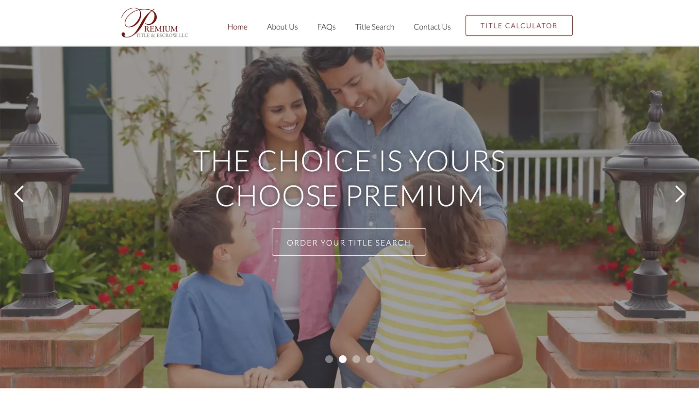 Premium Title & Escrow website redesign
